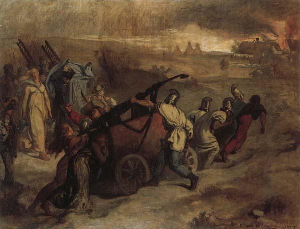 Pierre Puvis de Chavannes Village Firemen oil painting image
